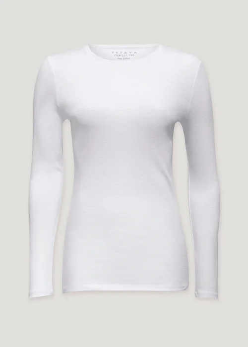 White Long Sleeve T-Shirt - 8 Image 5