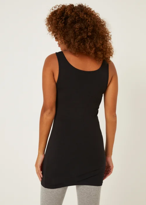 Black Essential Longline Vest Top - 8 Image 3