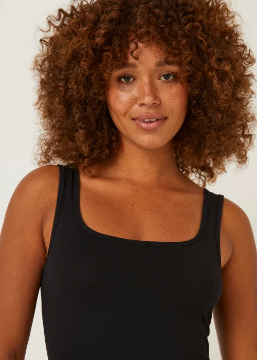 Black Essential Longline Vest Top - 8 Image 2