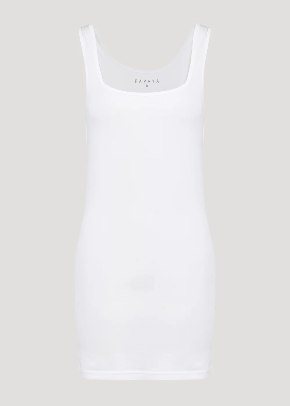 White Essential Longline Vest Top - 8 Image 6