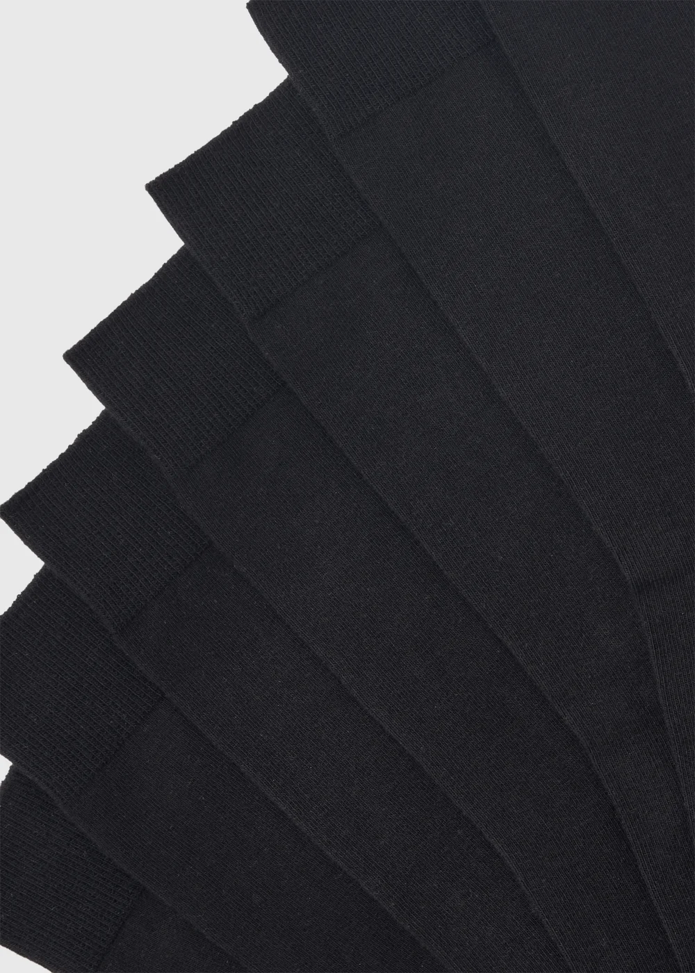 7 Pack Black Cotton Rich Socks - 12-14 Image 2