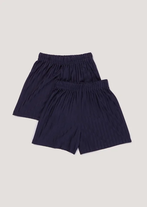 Kids 2 Pack Navy School Sport Shorts (3-13yrs) - Age 4 Years Image 1
