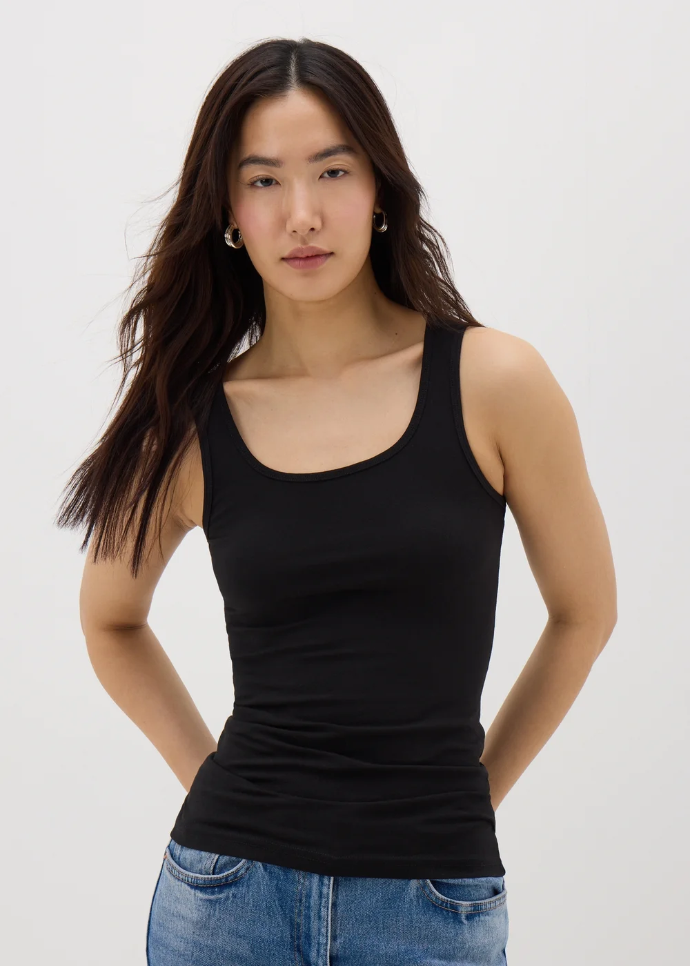 Black Essential Vest Top - 8 Image 1