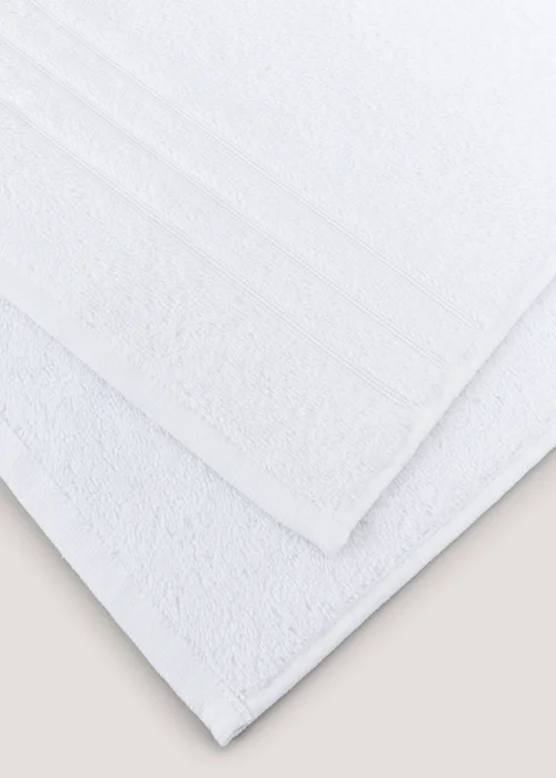 White 100% Egyptian Cotton Towels - Hand Towel Image 3