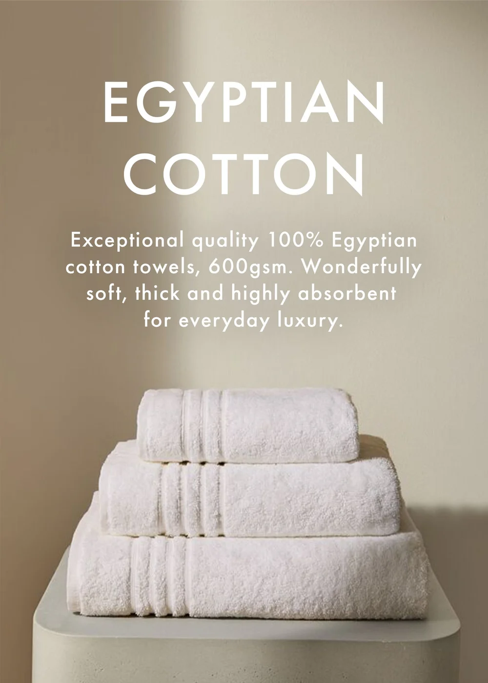 Dark Grey 100% Egyptian Cotton Towels - Hand Towel Image 2