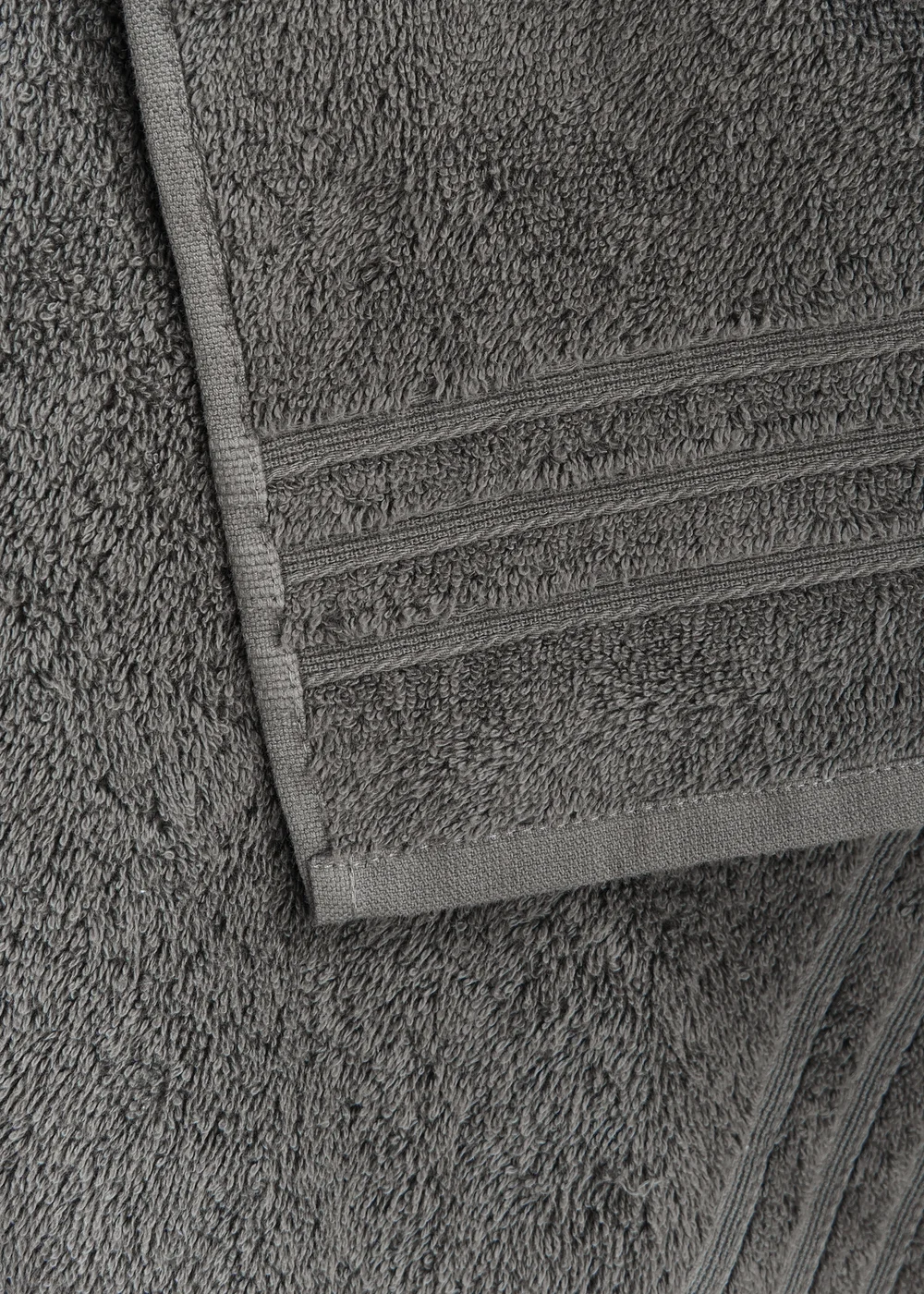 Dark Grey 100% Egyptian Cotton Towels - Hand Towel Image 3