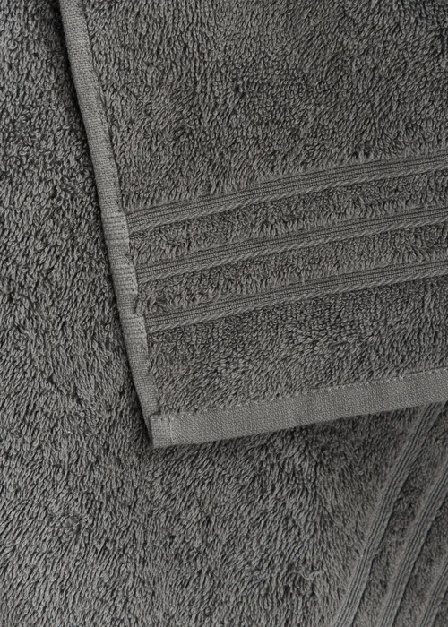 Dark Grey 100% Egyptian Cotton Towels - Hand Towel Image 3