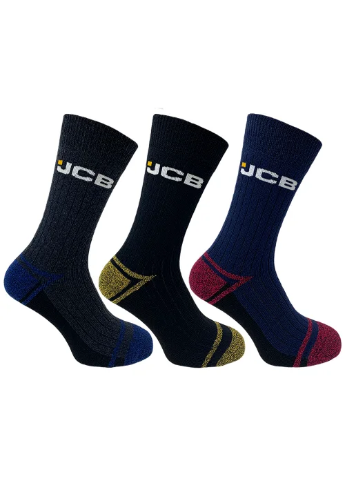 3 Pack JCB Work Socks - 6-11 Image 4