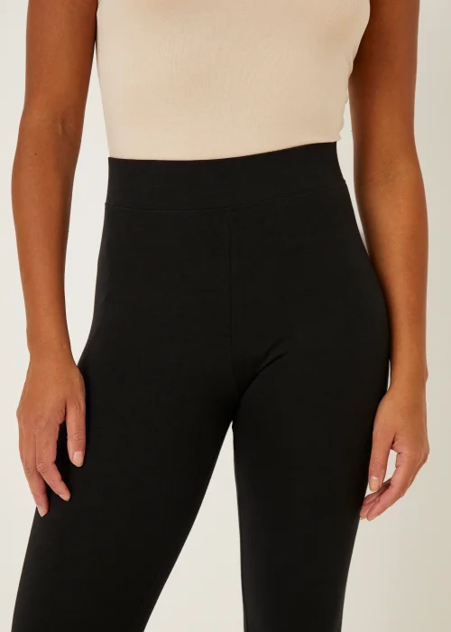 Black Full Length Cotton Leggings - 8 Image 1