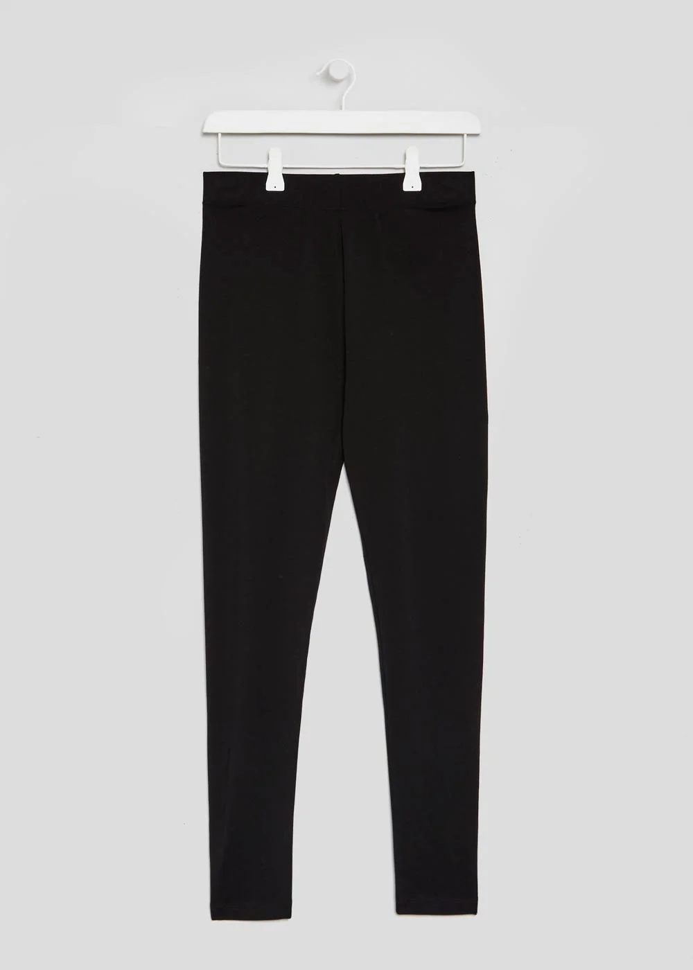 Black Full Length Cotton Leggings - 8 Image 3