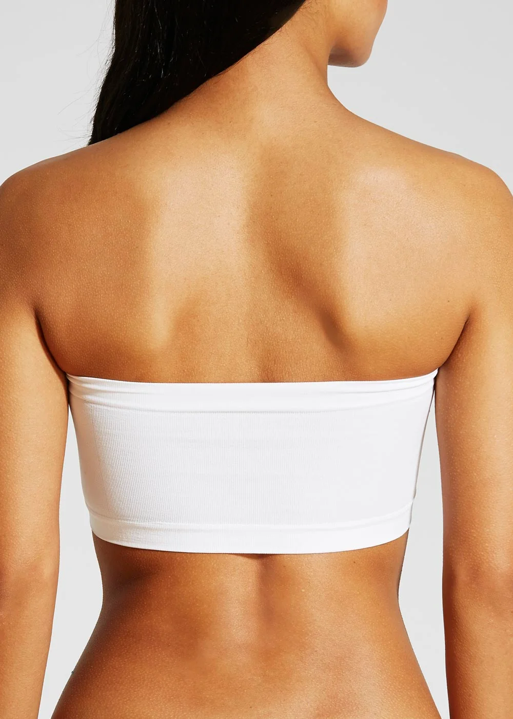 White Seam Free Strapless Bra - S Image 2