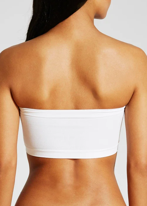 White Seam Free Strapless Bra - S Image 2