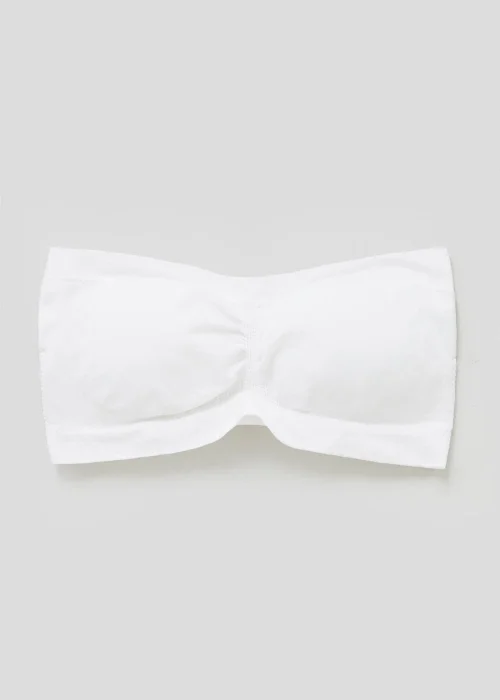 White Seam Free Strapless Bra - S Image 3