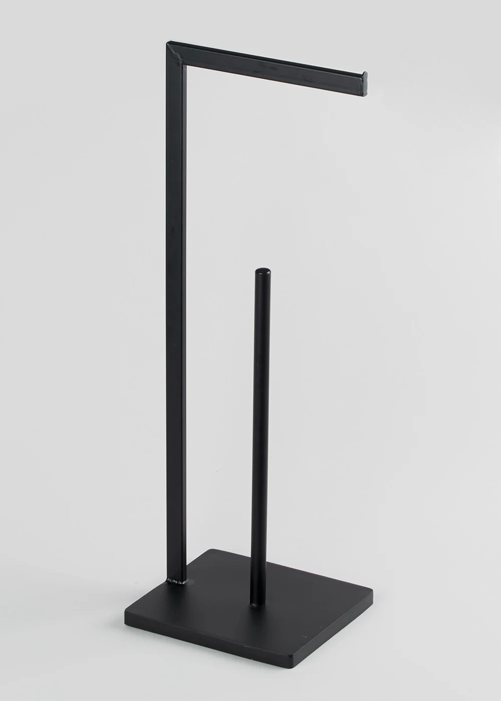 Black Metal Toilet Roll Holder Image 1
