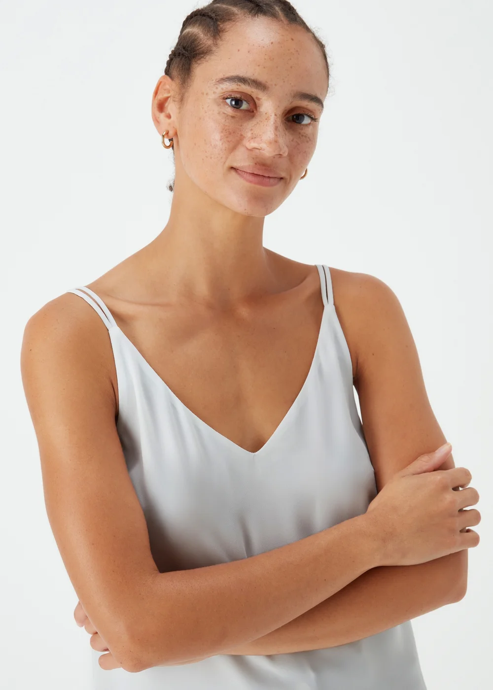 Cream Double Strap Cami Top - 8 Image 3