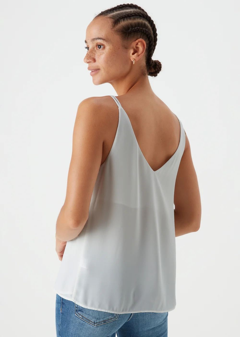 Cream Double Strap Cami Top - 8 Image 2