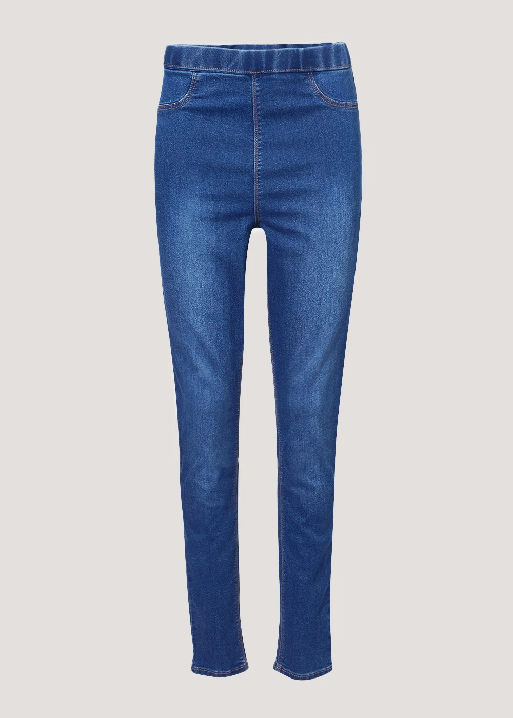 Rosie Mid Wash Pull On Jeggings - Size 08 29 leg Image 1