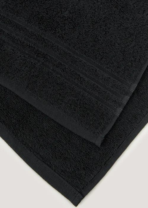 Black 100% Egyptian Cotton Towels - Hand Towel Image 3