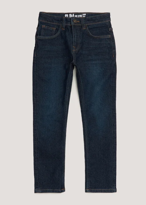 Boys Dark Wash Stretch Slim Fit Jeans (4-12yrs) - Age 4 Years Image 1