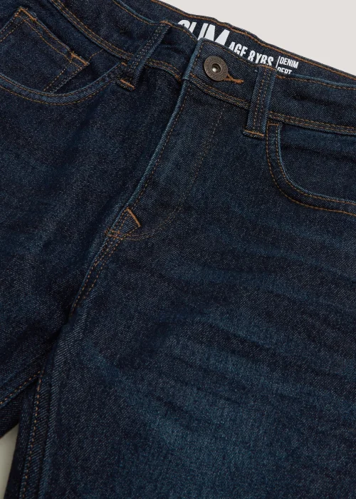 Boys Dark Wash Stretch Slim Fit Jeans (4-12yrs) - Age 4 Years Image 2