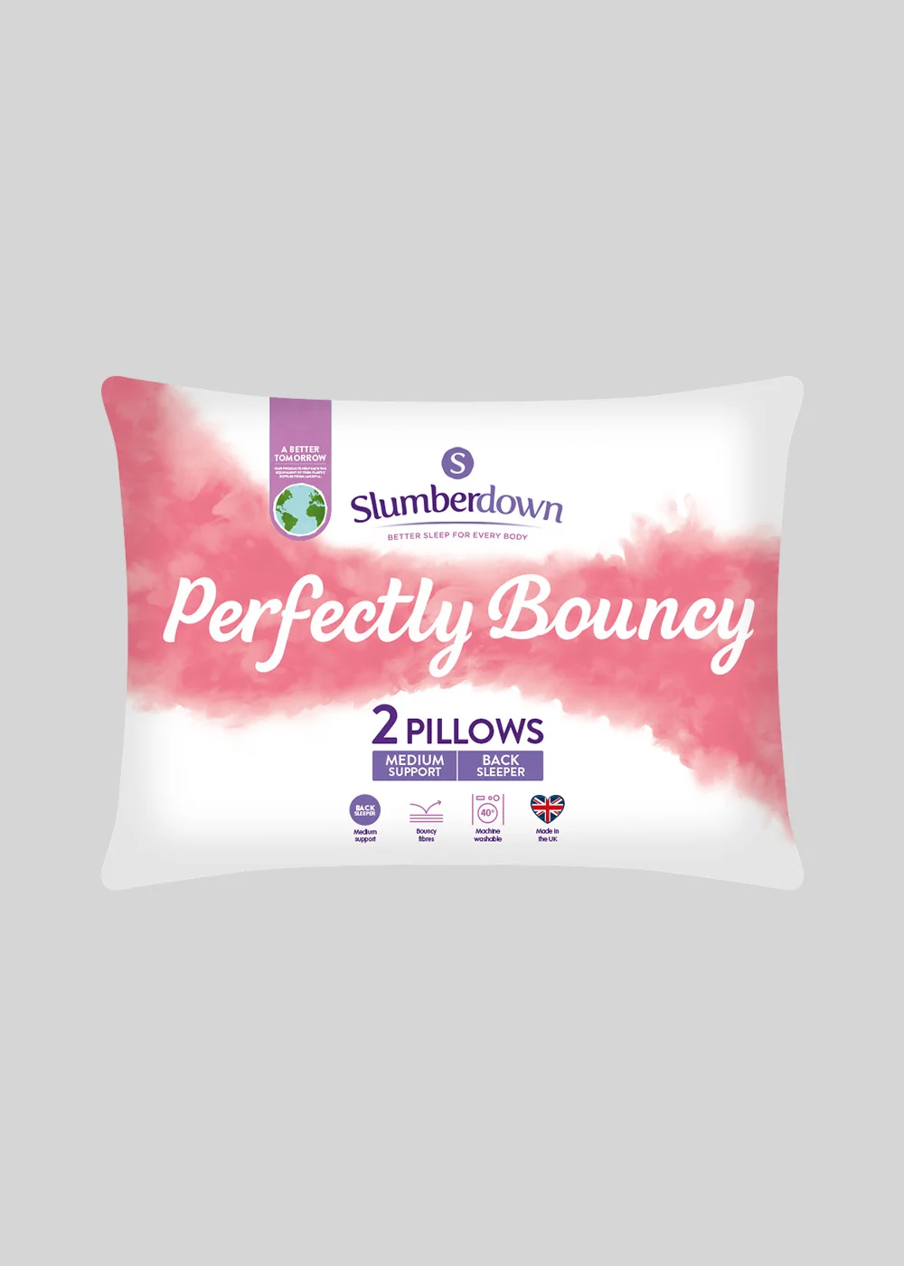 Slumberdown Full & Perfectly Bouncy Pillow Pair Image 1