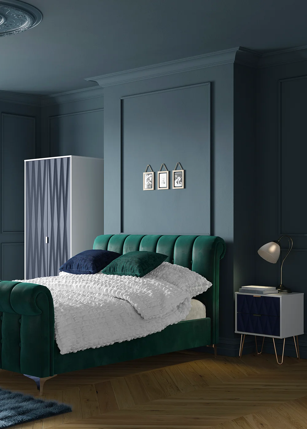 White Cotton Seersucker Duvet Set - Double Image 5
