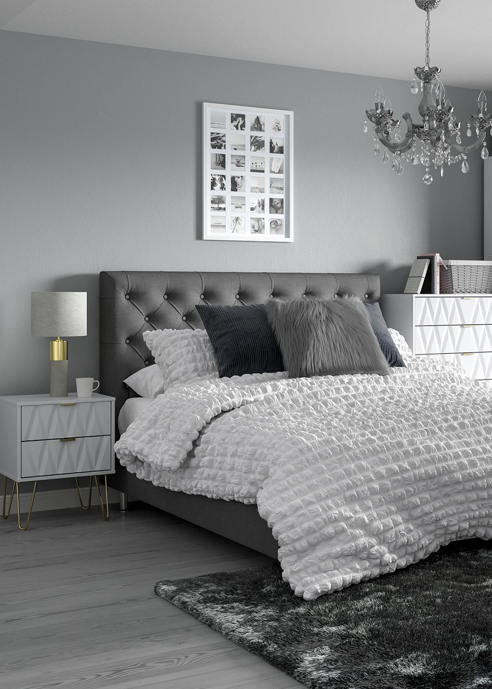 White Cotton Seersucker Duvet Set - Double Image 7