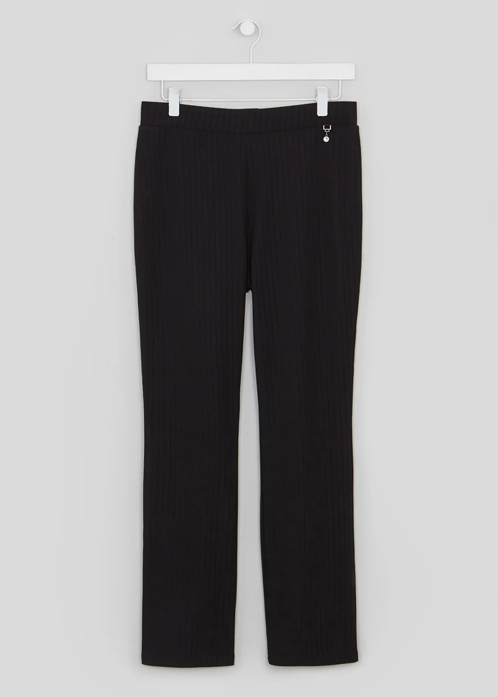 Et Vous Black Ribbed Trousers - Size 08 27 leg Image 4