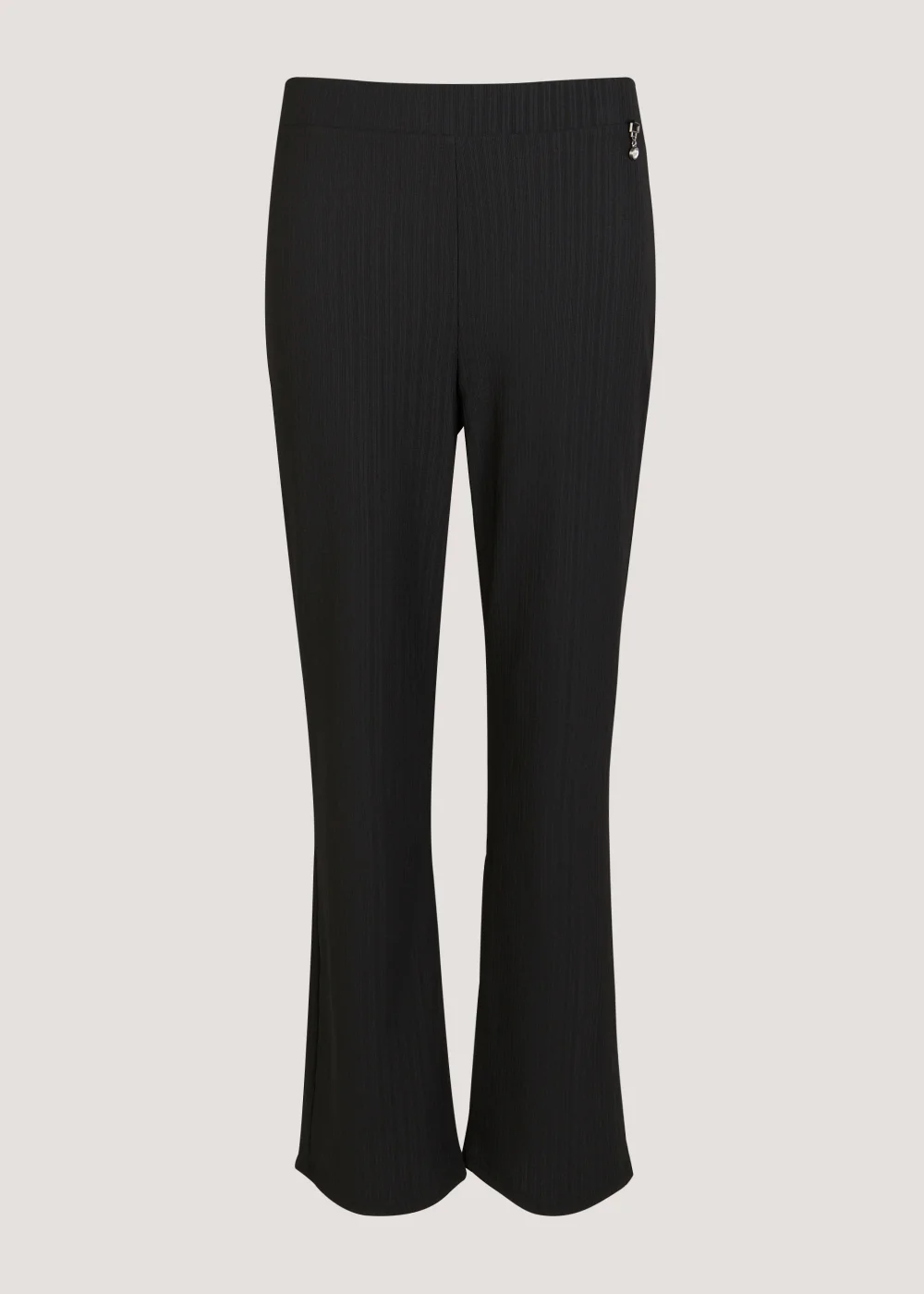 Et Vous Black Ribbed Trousers - Size 08 27 leg Image 5