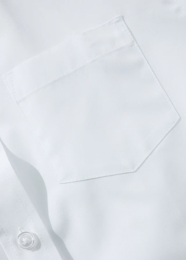 Girls 2 Pack White Regular Fit Short Sleeve School Blouses (4-16yrs)