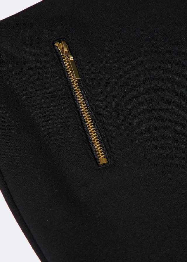 Girls Black Asymmetric School Skirt (8-16yrs)