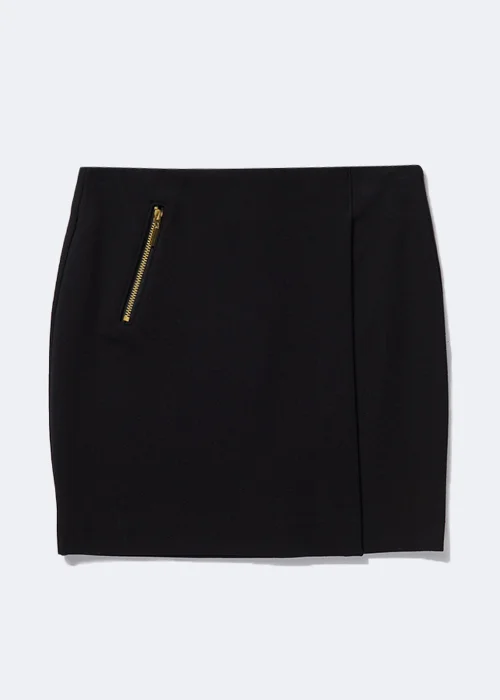 Girls Black Asymmetric School Skirt (8-16yrs) - 8 Yrs Image 1