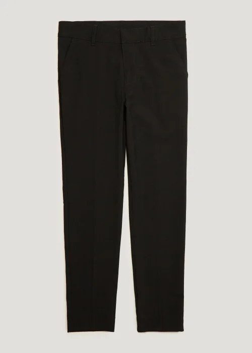 Boys Black Skinny Fit School Trousers (10-16yrs) - 10 Yrs Image 1