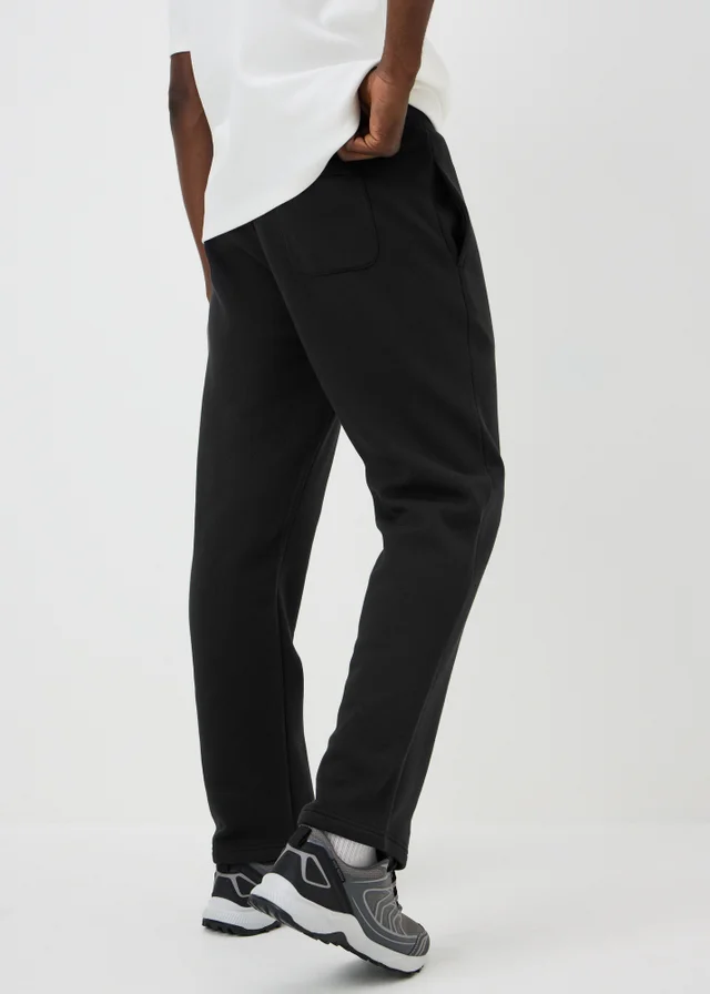 Black Essential Straight Fit Joggers