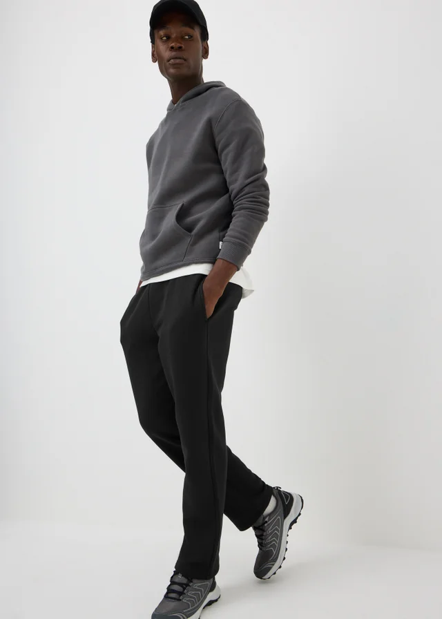 Black Essential Straight Fit Joggers
