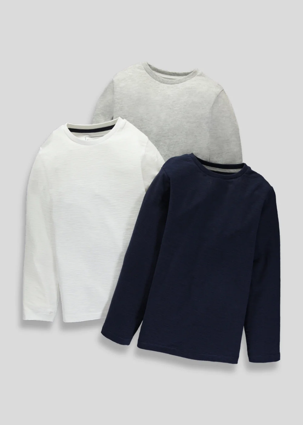 Kids 3 Pack Long Sleeve T-Shirts (4-13yrs) - 4 Yrs Image 1