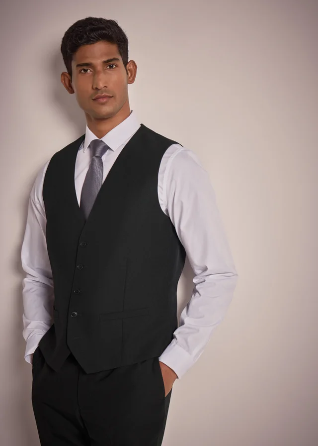 Taylor & Wright Panama Black Suit Waistcoat