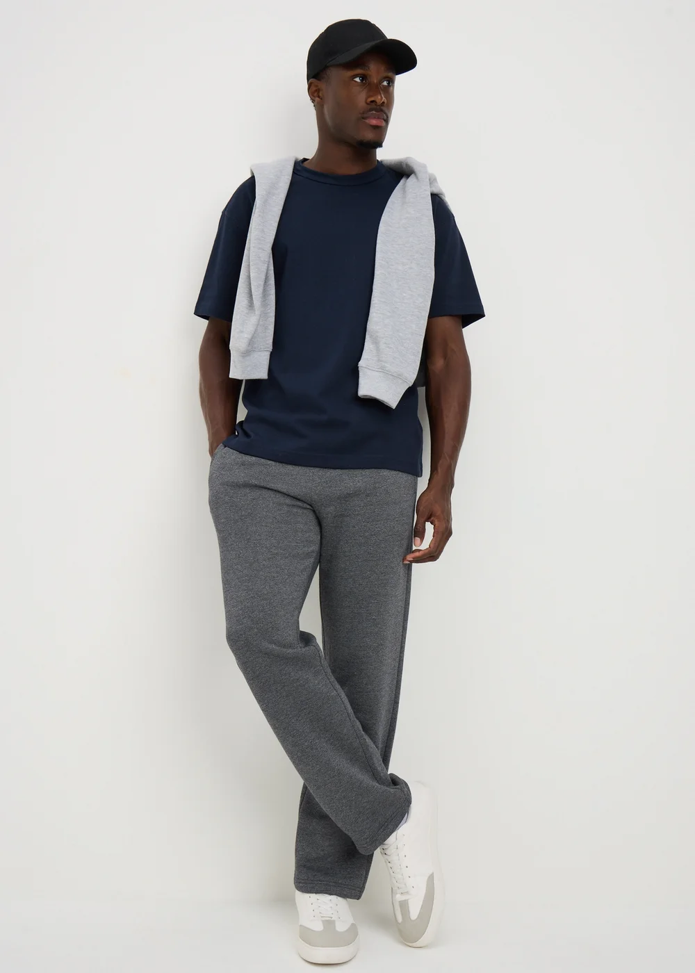 Grey Essential Straight Fit Joggers - 3XL Image 1