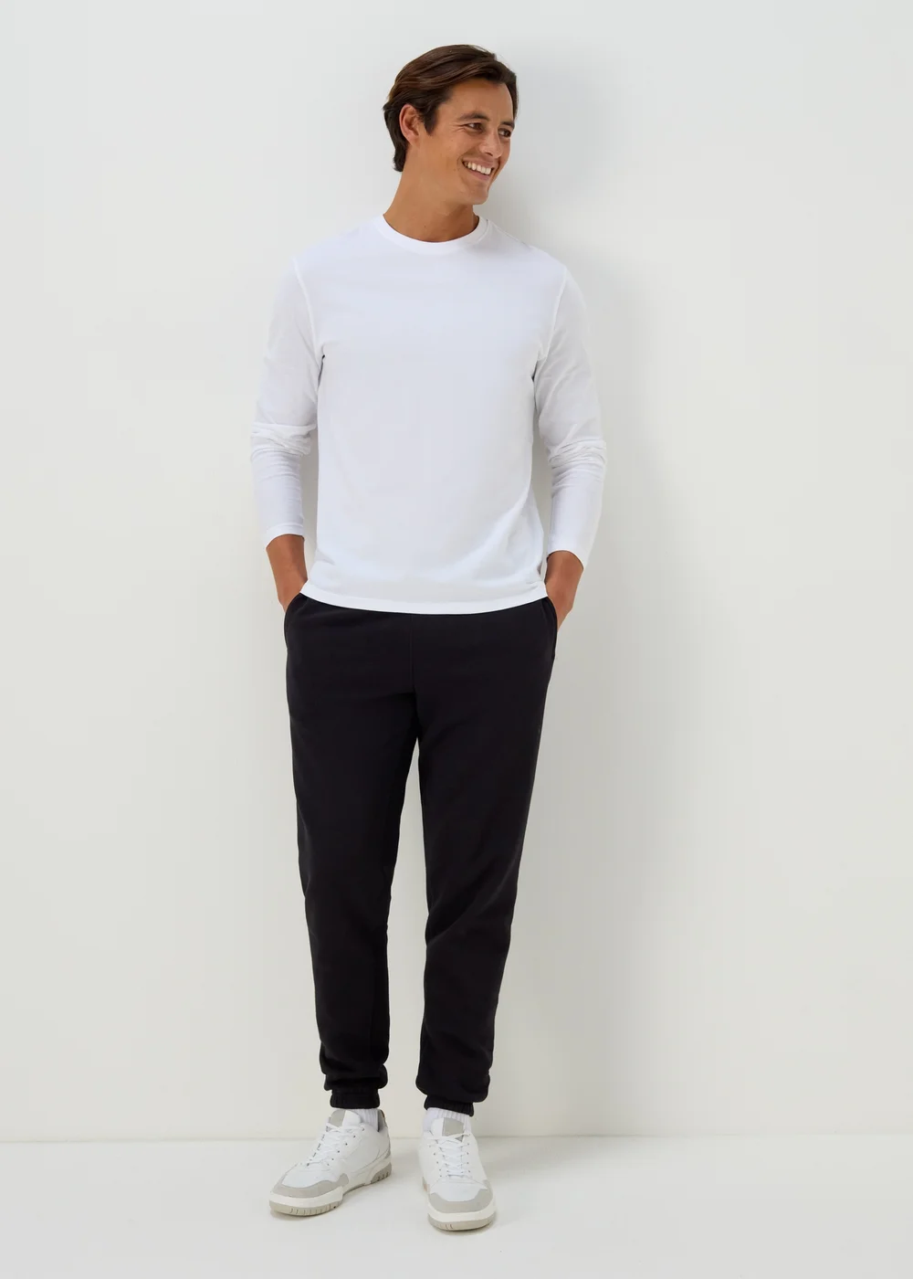 Black Essential Cuffed Joggers - XS Image 4