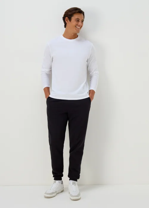 Black Essential Cuffed Joggers - XS Image 4