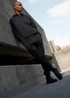 US Athletic Black Cuffed Military Joggers - Large Image 6