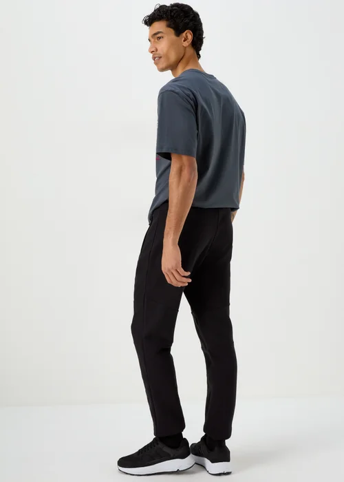 US Athletic Black Cuffed Military Joggers - Large Image 2