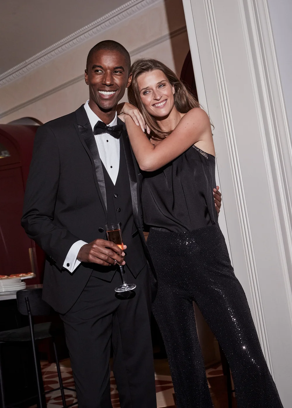 bow tie dress shirts The Black Tux Cotton Dress Shirt-Slim In Black