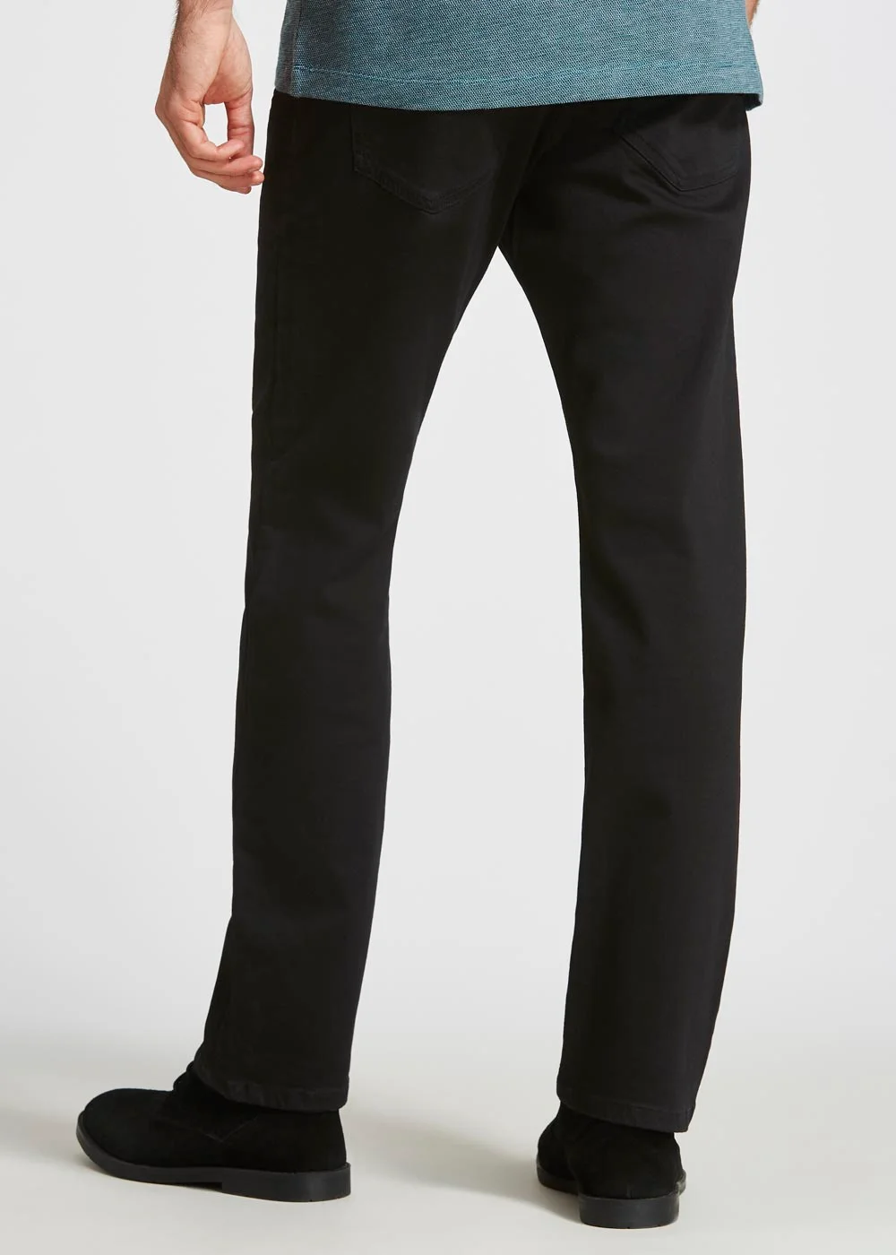 Black Stretch Straight Fit Jeans - 30 Waist Regular Image 1