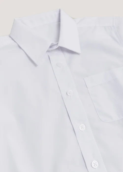 Boys 5 Pack White Short Sleeve School Shirts (4-16yrs) - 4 Yrs Image 2