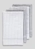 4 Pack Check Terry Tea Towels (60cm x 45cm) Image 1