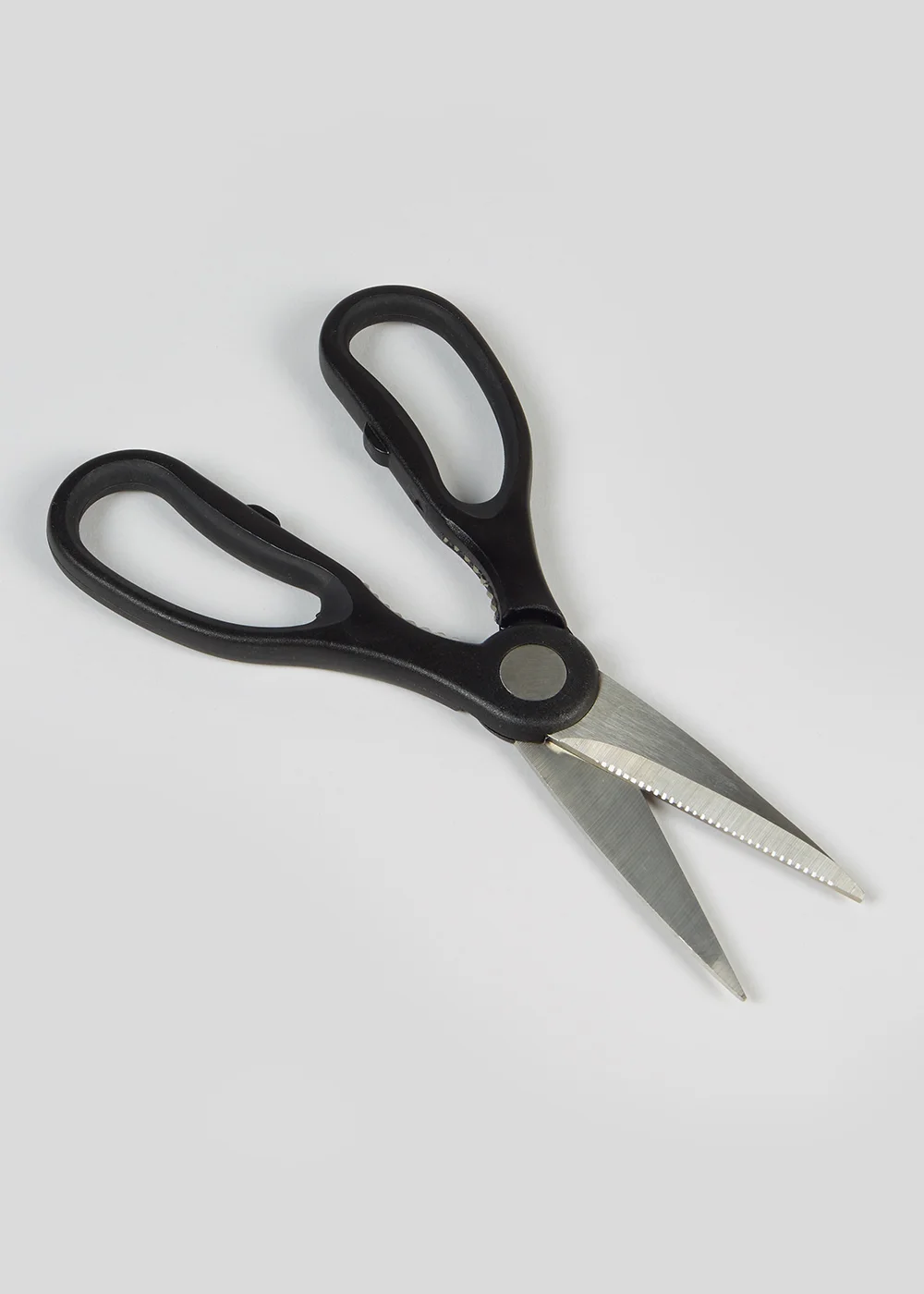 Black Handle Kitchen Scissors Image 1