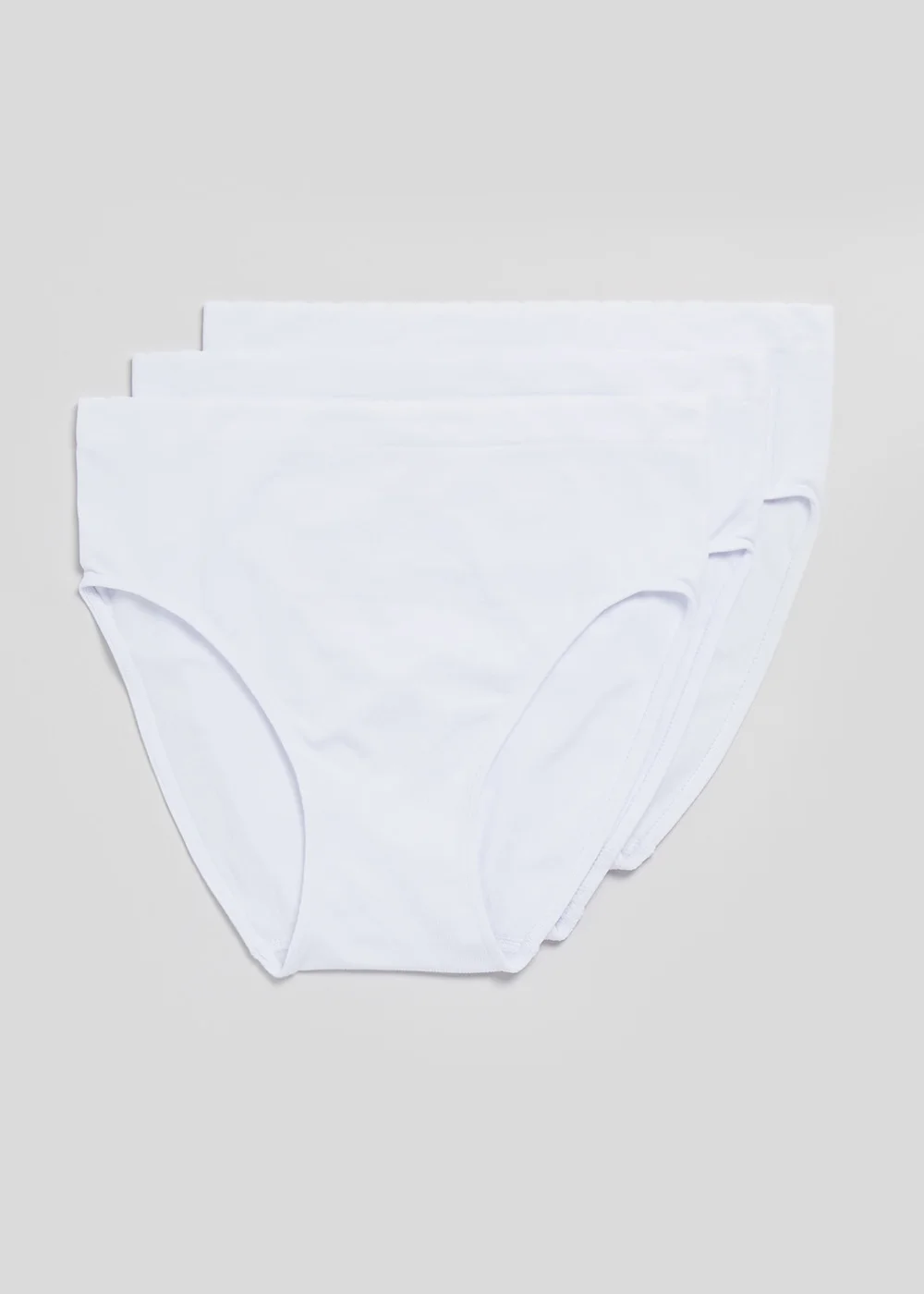 3 Pack White Seamless Full Briefs - S Image 3