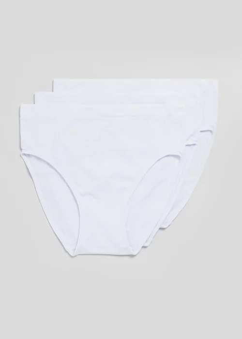 3 Pack White Seamless Full Briefs - S Image 3