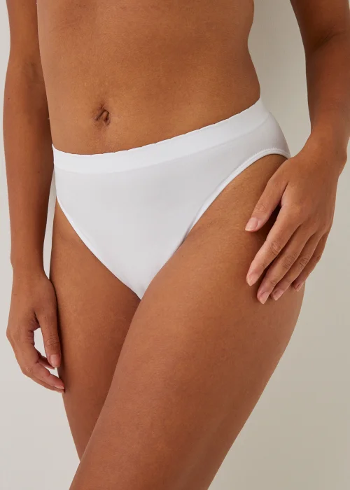 3 Pack White Seamless High Leg Knickers - S Image 2